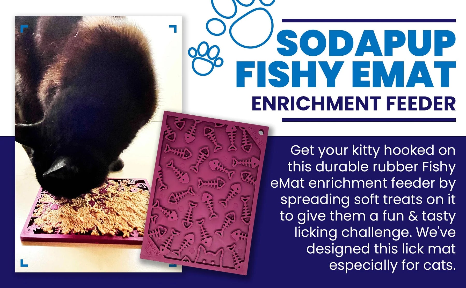 Enrichment Lick Mat Fishy Design