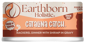 Earthborn Holistics - All Cat Breeds, All Life Stages Catalina Catch, Mackerel Dinner with Shrimp in Gravy Recipe Canned Cat Food