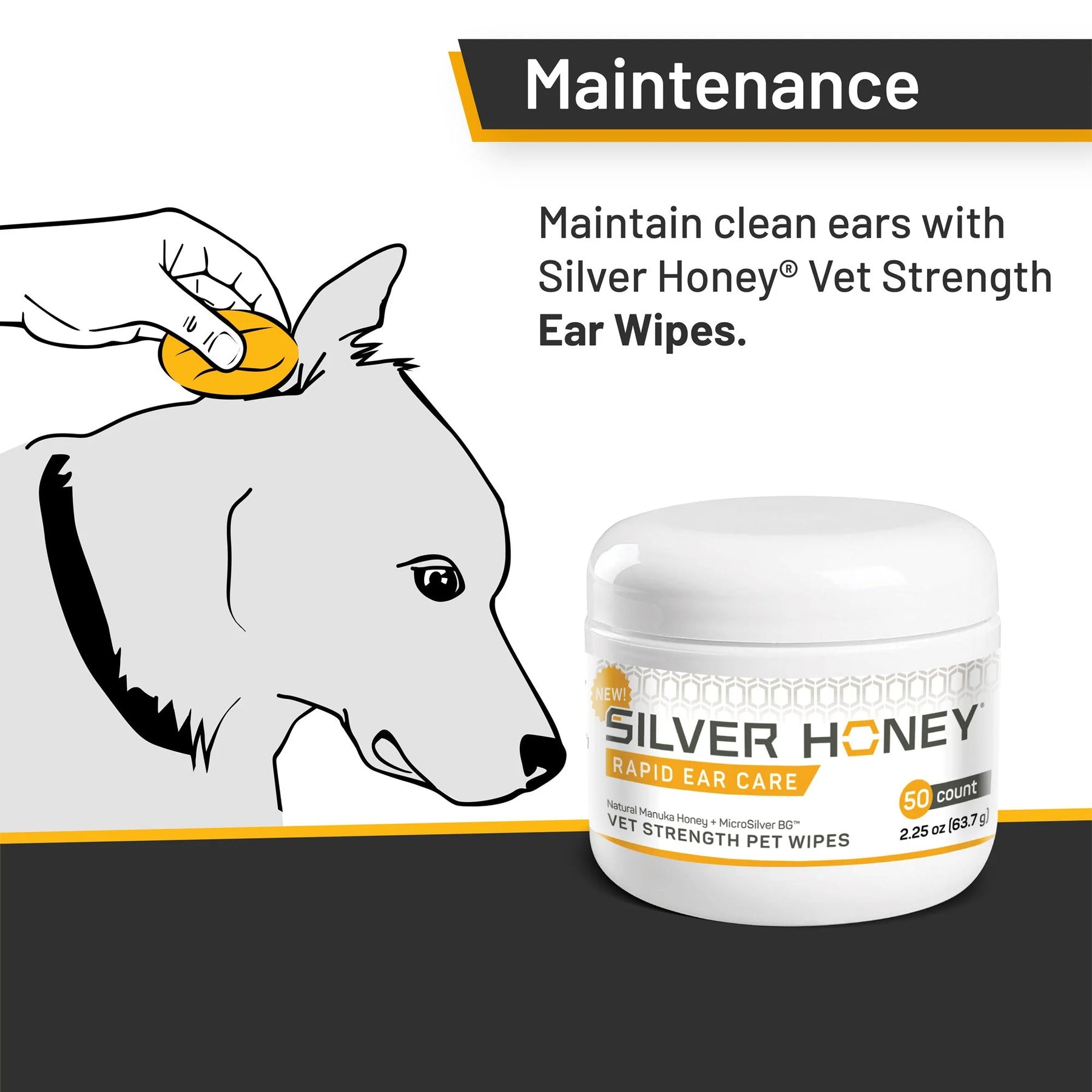 W.F. Young - Silver Honey Ear Care Pet Wipe
