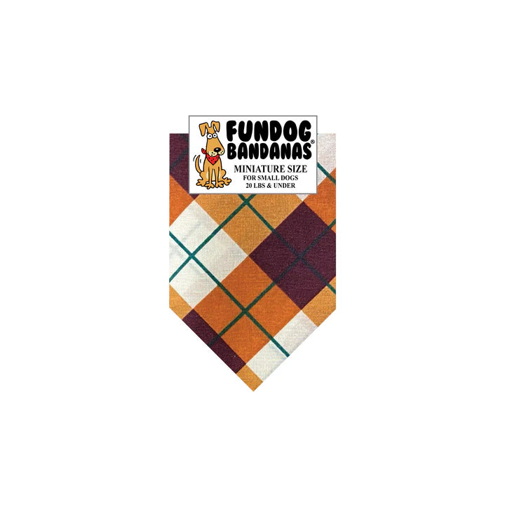 FunDog Bandanas - Dog Bandana Fall Plaid