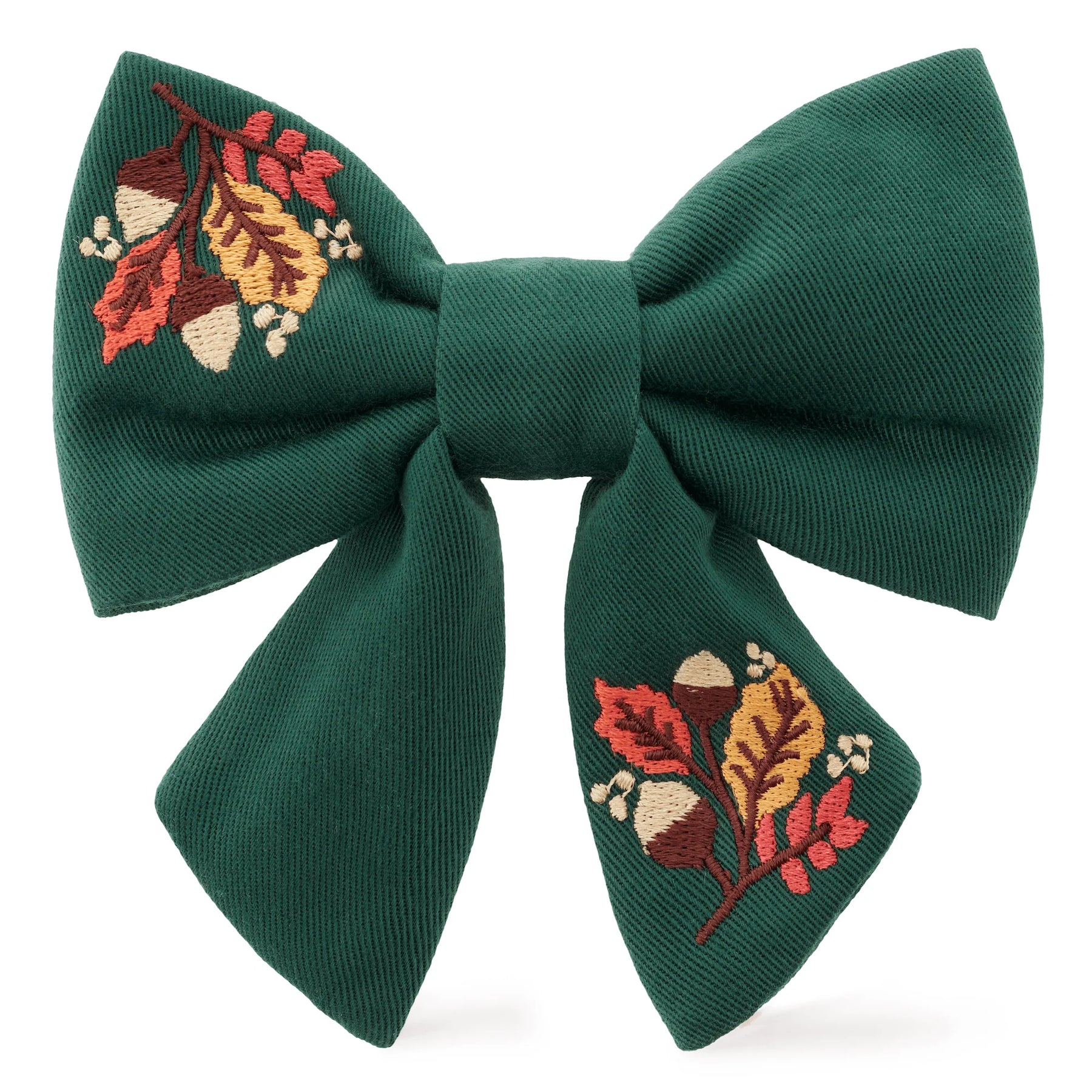 The Foggy Dog - Lady Bow Fall Foliage Embroidered