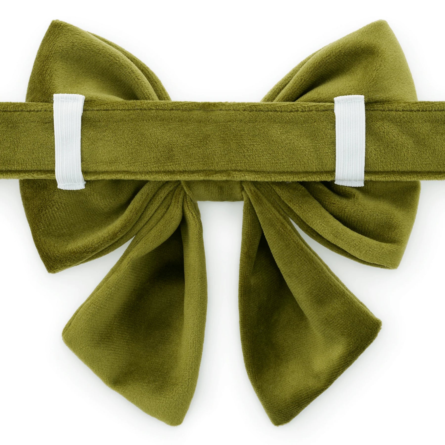 Dog Bow Lady Olive Velvet