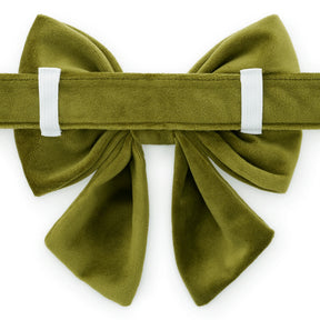 Dog Bow Lady Olive Velvet