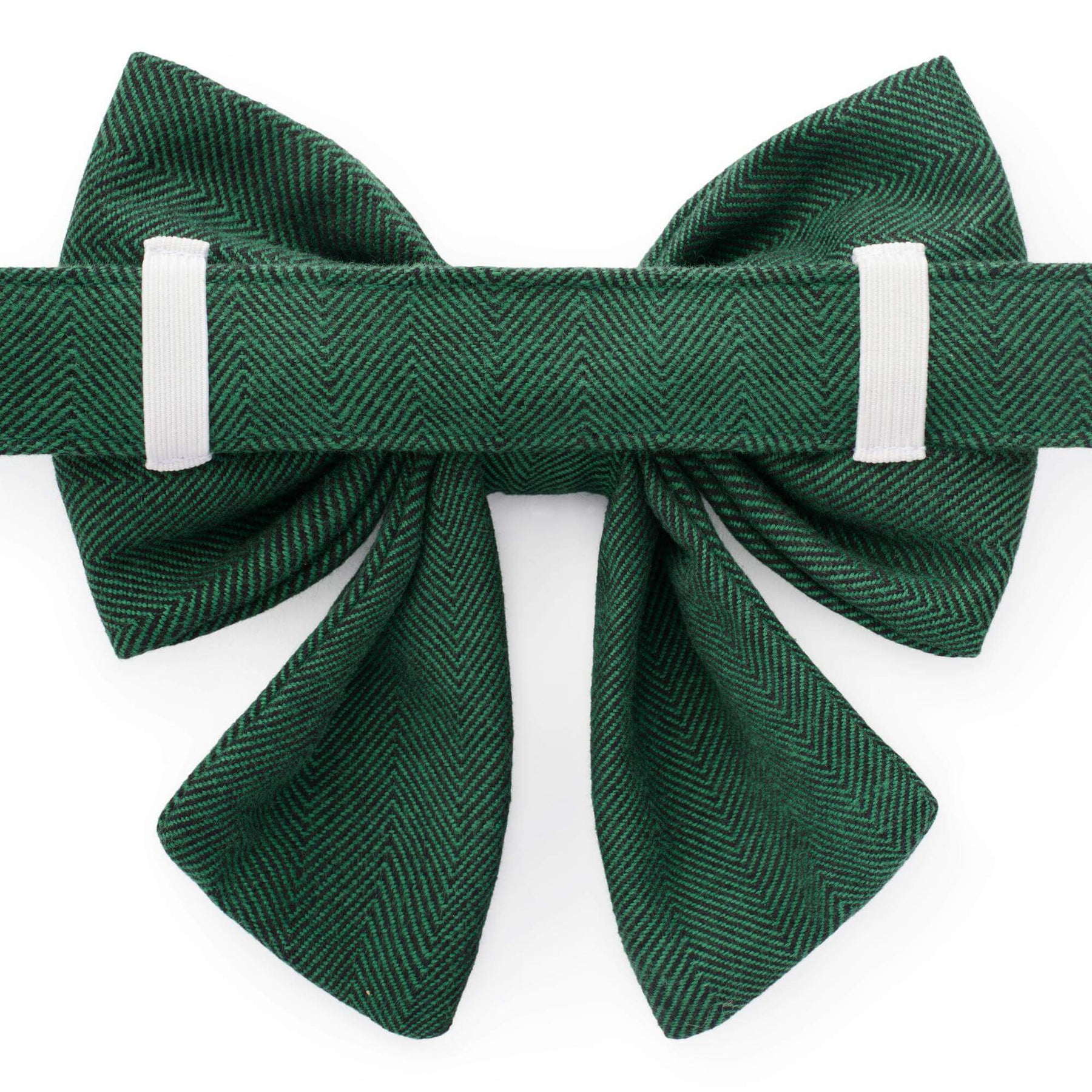 The Foggy Dog - Lady Bow Evergreen Herringbone