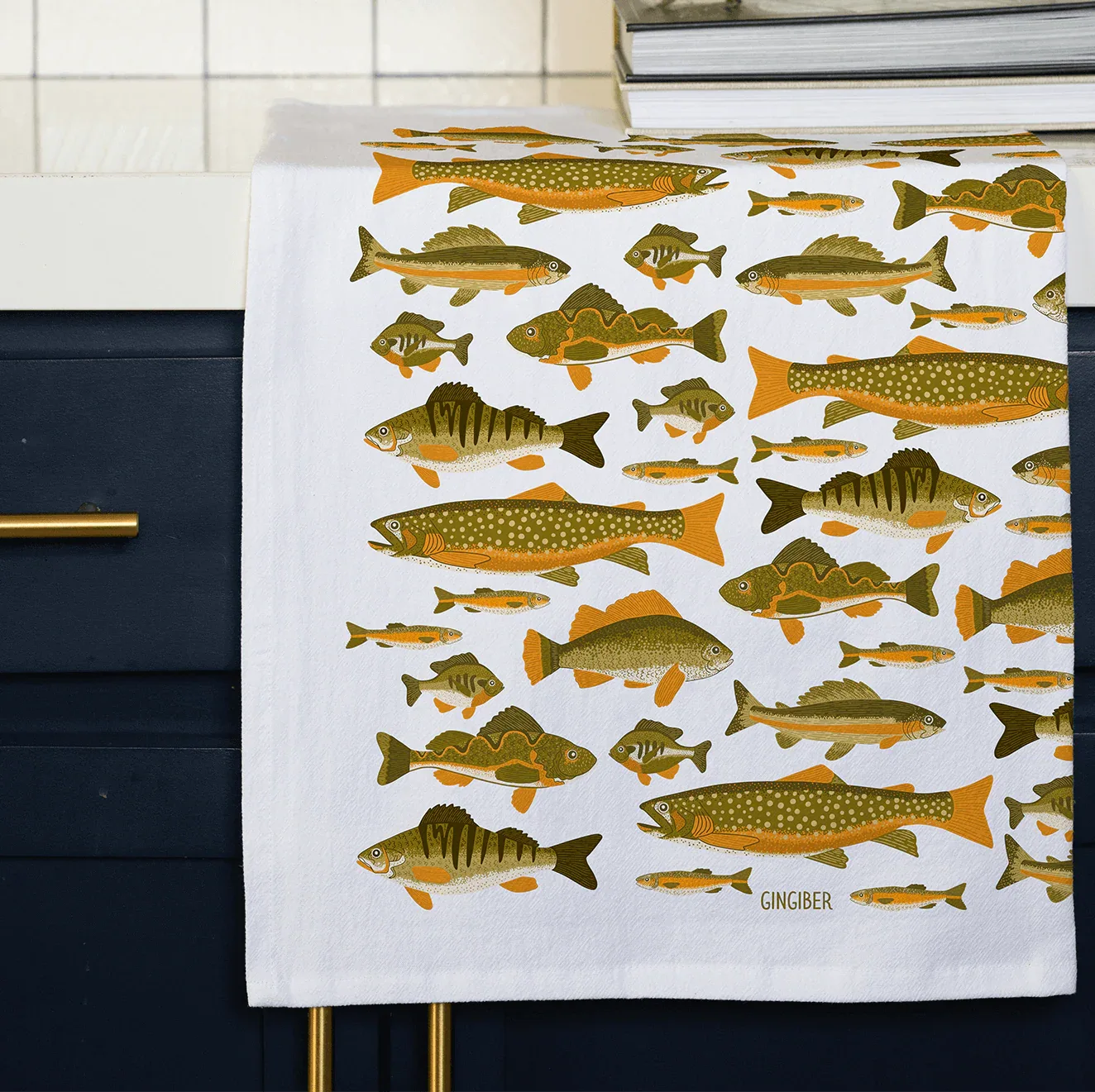 Gingiber - Tea Towel Fish