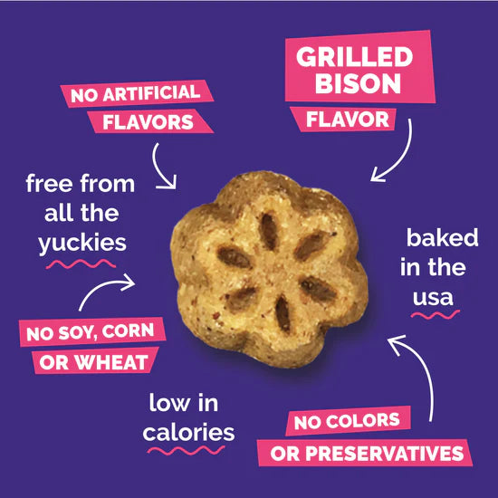 Fruitables - Skinny Minis Grilled Bison Soft & Chewy Dog Treats