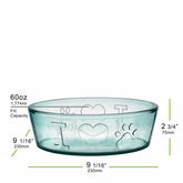 Couronne Co - Bowl Toby Recycled Glass "I Love Paws"