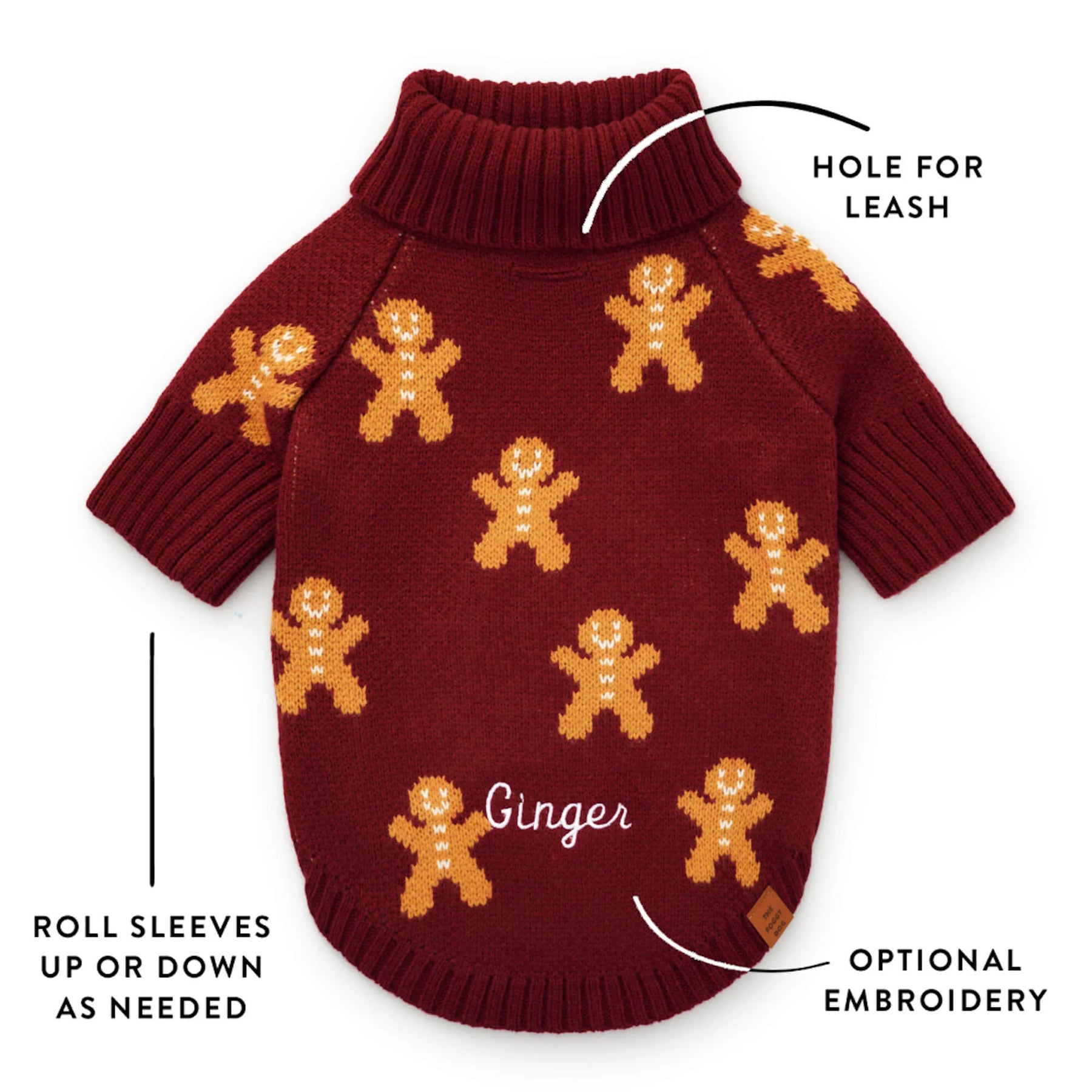 Foggy Dog - Dog Sweater Gingerbread Man - Southern Agriculture 