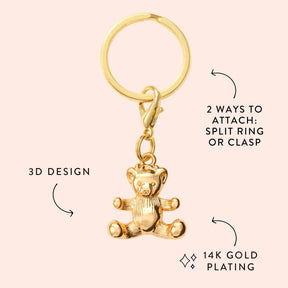 The Foggy Dog - Collar Charm Gold Bear
