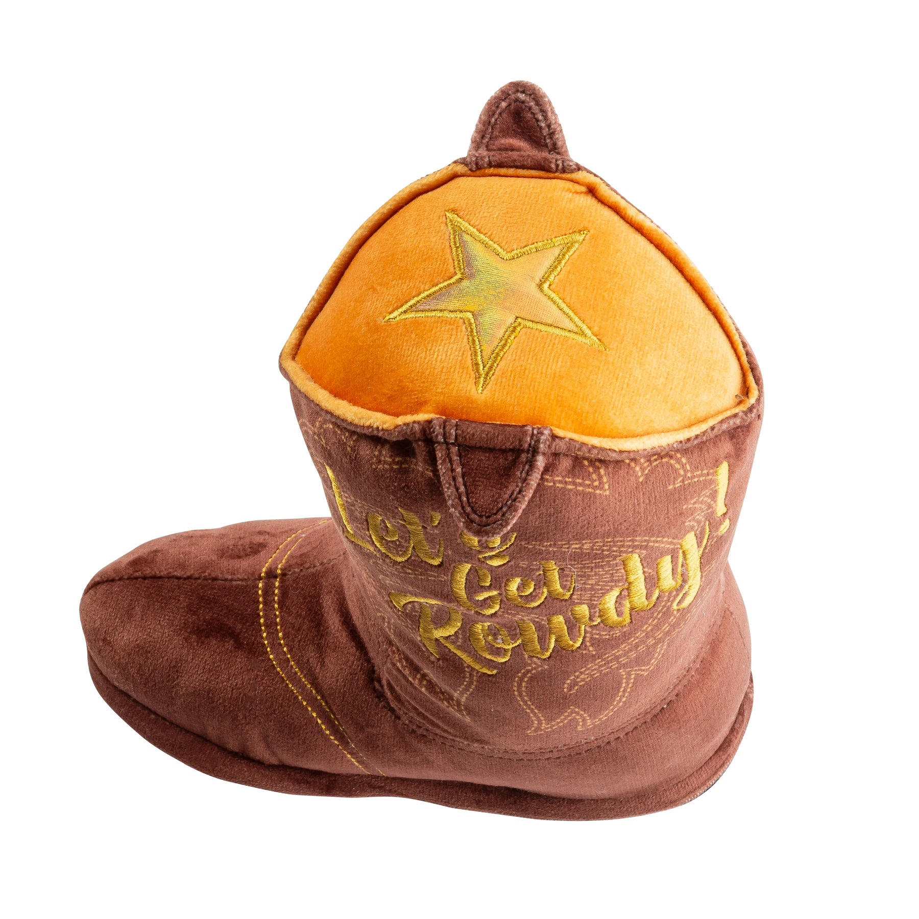 Haute Diggity Dog - Brown Cowboy Boot Dog Toy