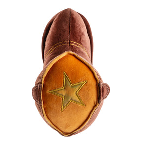 Haute Diggity Dog - Brown Cowboy Boot Dog Toy