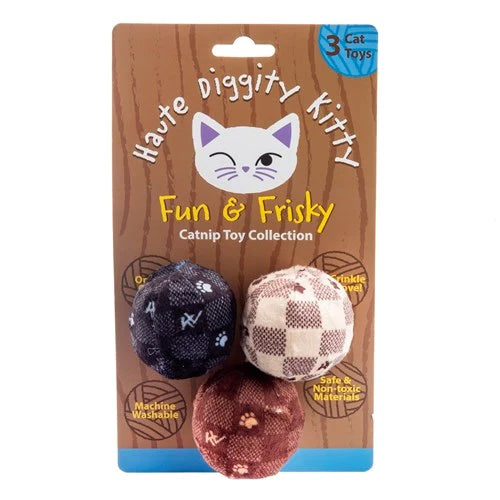 Haute Diggity Dog - CV Balls (Checker) Cat Toys