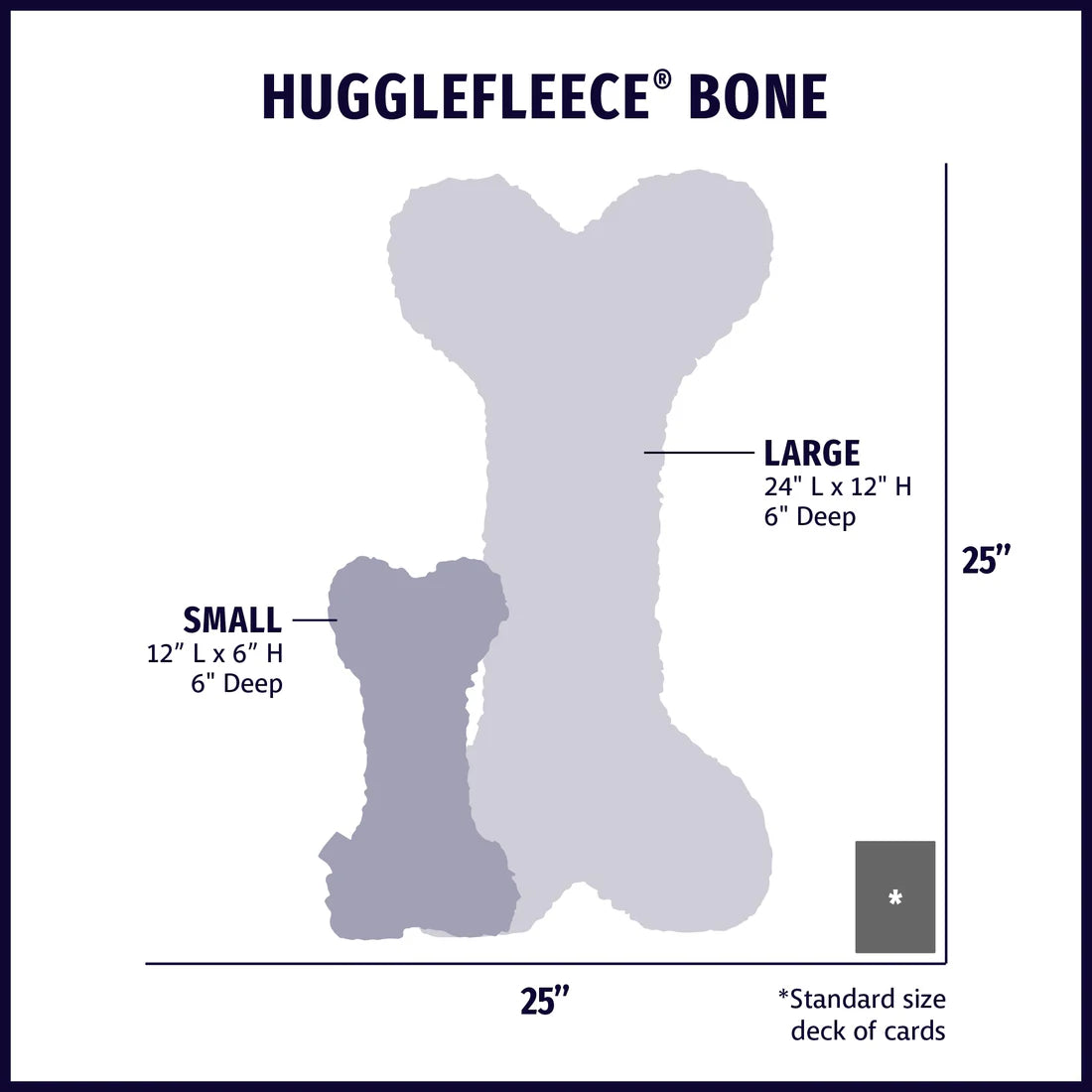 HuggleHounds - Hugglefleece Bone 2' Plush Bone Dog Toy
