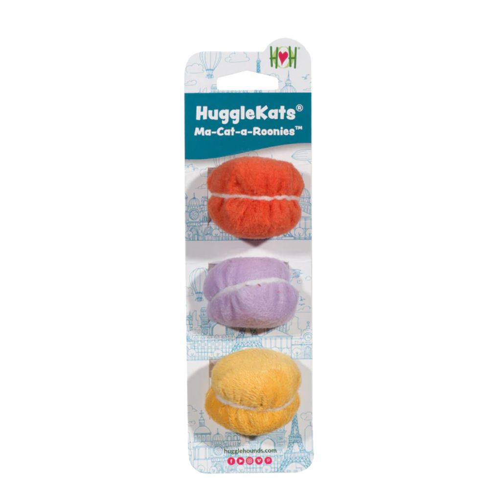 HuggleKats  - Ma-Cat-A-Roonies Macaroons Plush With Rattle