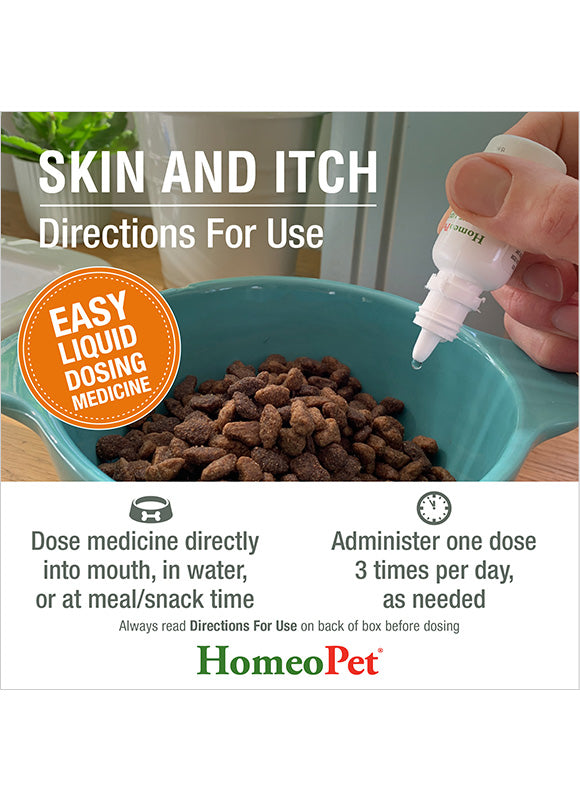 HomeoPet Skin & Itch Relief for Dogs, Cat, Bird, and Rabbit