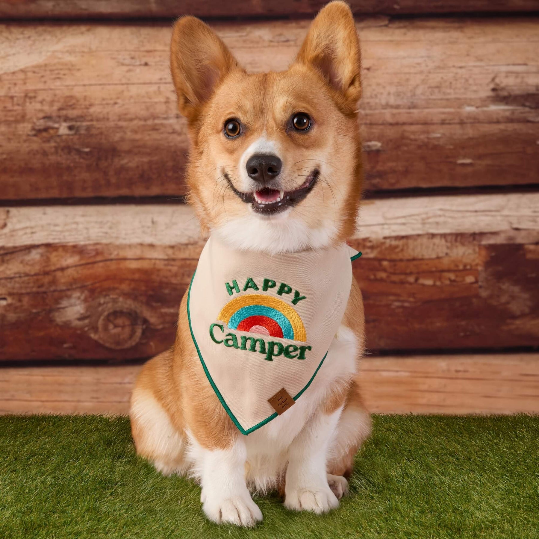 The Fogy Dog - Bandana Dog Embroidered Happy Camper