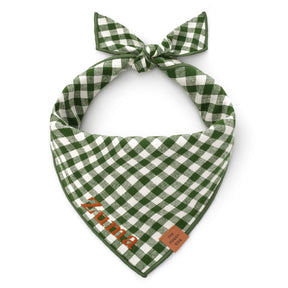 Bandana Dog Heather Taylor Home x TFD Mini Gingham Hunter Green