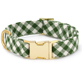 Dog Collar Mini Gingham Hunter