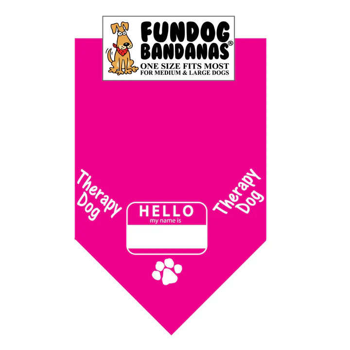 Dog Bandana Hello My Name Is