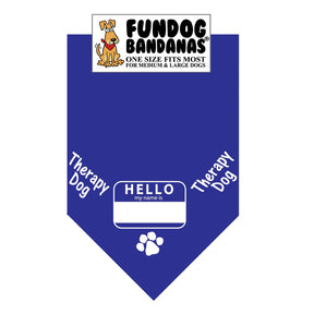 Dog Bandana Hello My Name Is