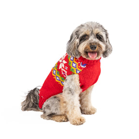 Dog Sweater Jolly Red