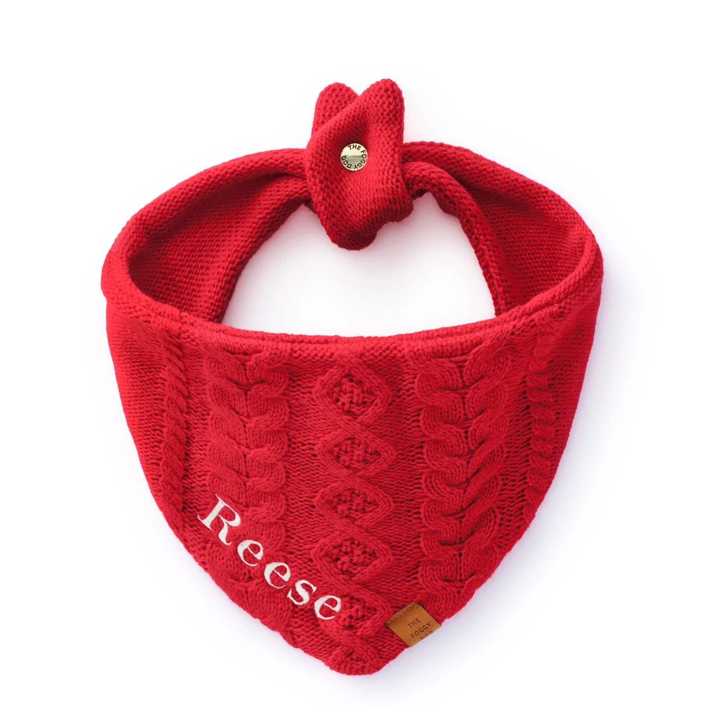 Dog Bandana Cable Knit