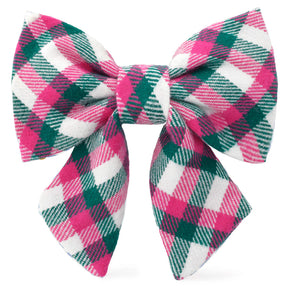 Lady Dog Bow Callie Plaid Flannel