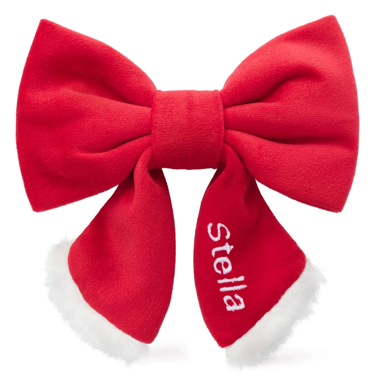 Dog Bow Lady Santa Paws