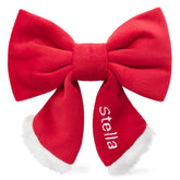 Dog Bow Lady Santa Paws