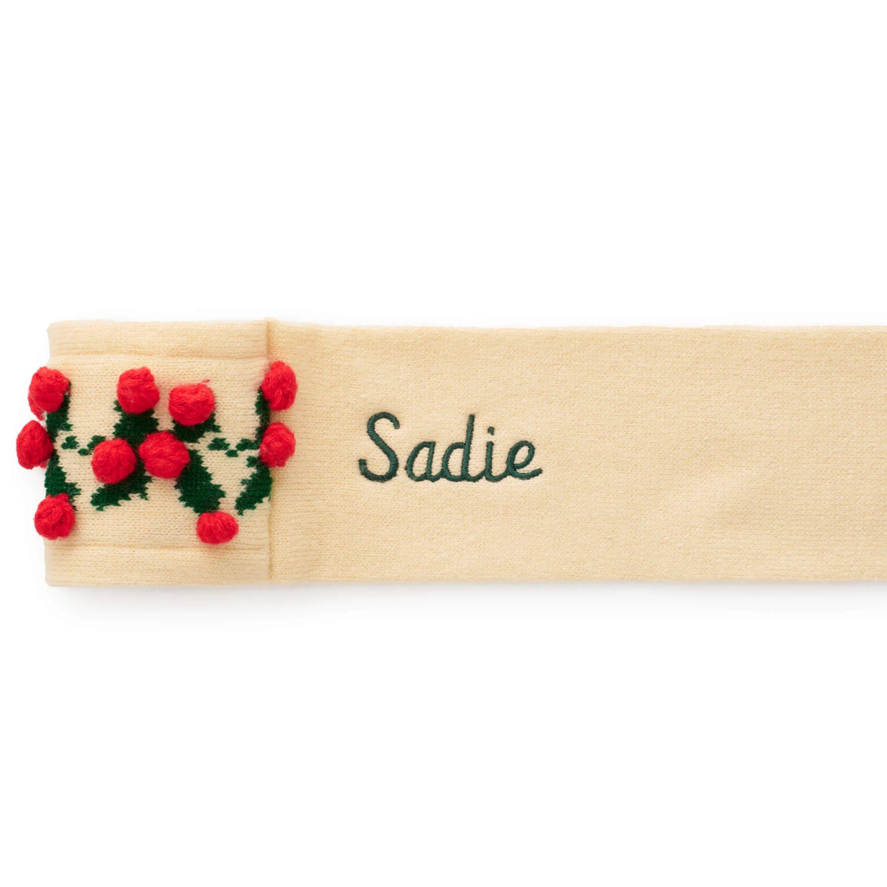 Foggy Dog - Dog Holiday Scarf Holly Bobble