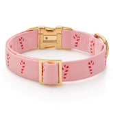 The Foggy Dog - Dog Collar Blush Pink Candy Cane
