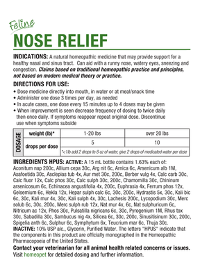 HomeoPet Nose Relief for Cats
