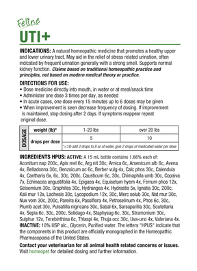 HomeoPet UTI+ (Urinary Tract Inf) for Cats