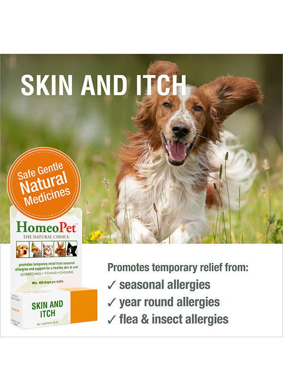 HomeoPet Skin & Itch Relief for Dogs, Cat, Bird, and Rabbit