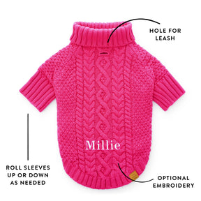 Foggy Dog - Dog Sweater Hot Pink - Southern Agriculture 