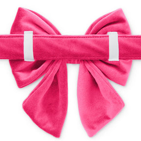 Lady Dog Bow Hot Pink Velvet
