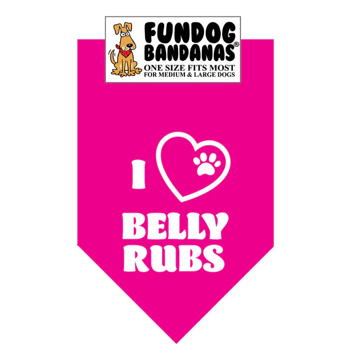 FunDog Bandanas - Dog Bandana I Love Belly Rubs