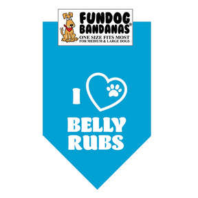 FunDog Bandanas - Dog Bandana I Love Belly Rubs