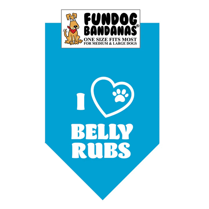 FunDog Bandanas - Dog Bandana I Love Belly Rubs