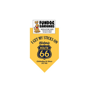 FunDog Bandanas - Dog Bandana Vintage I Get My Sticks on Route 66