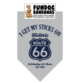 FunDog Bandanas - Dog Bandana Vintage I Get My Sticks on Route 66