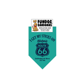 FunDog Bandanas - Dog Bandana Vintage I Get My Sticks on Route 66