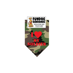 FunDog Bandanas - Dog Bandana I Love My Soldier