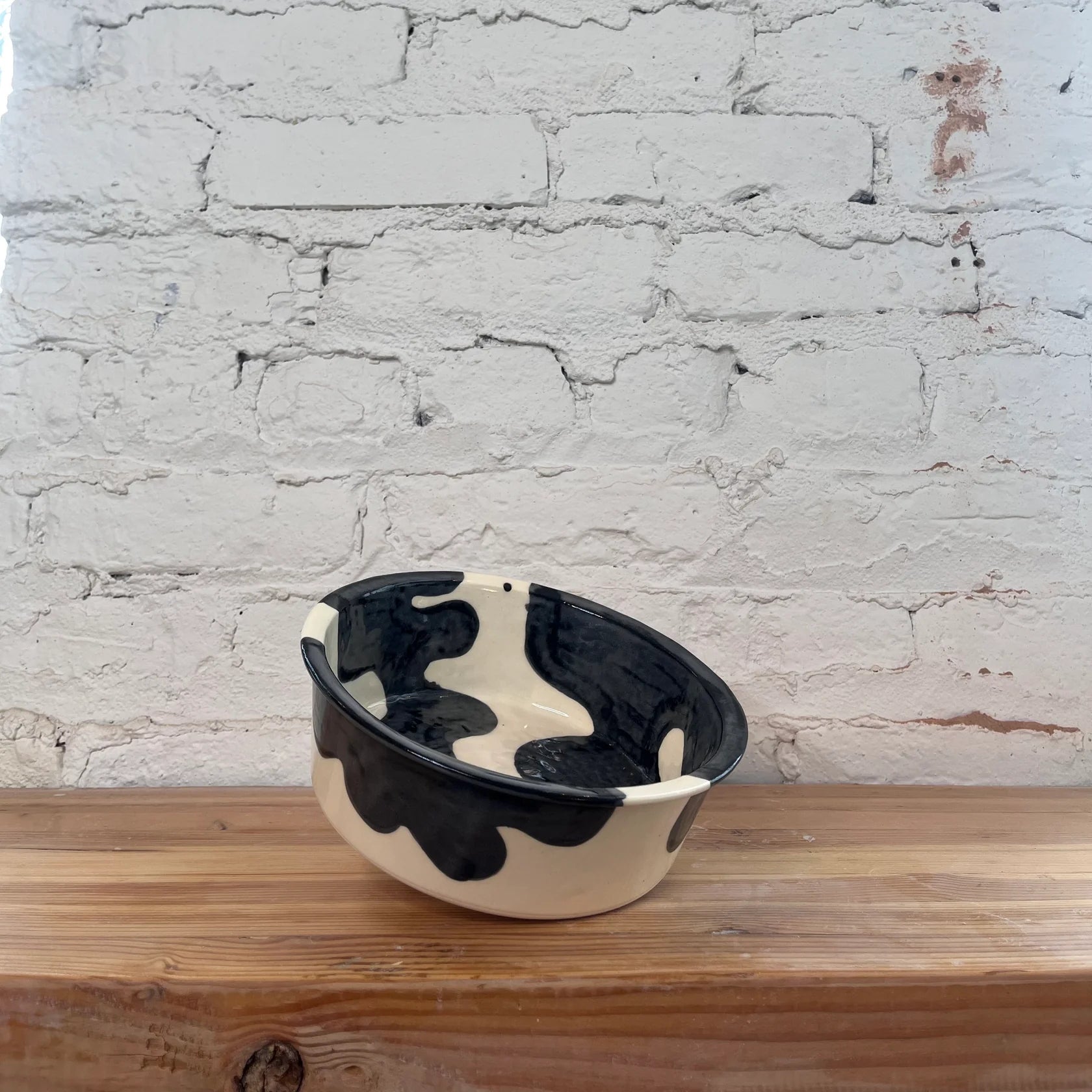 Cow Print Dog Bowl