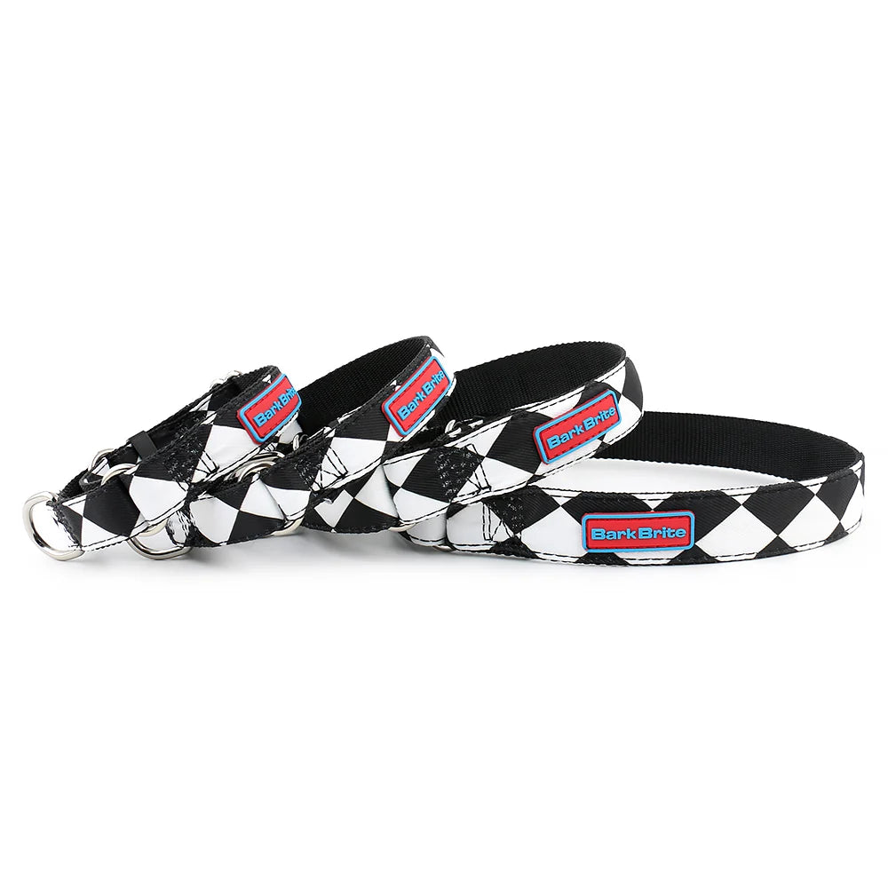 Bark Brite - Collar Martingale Black & White
