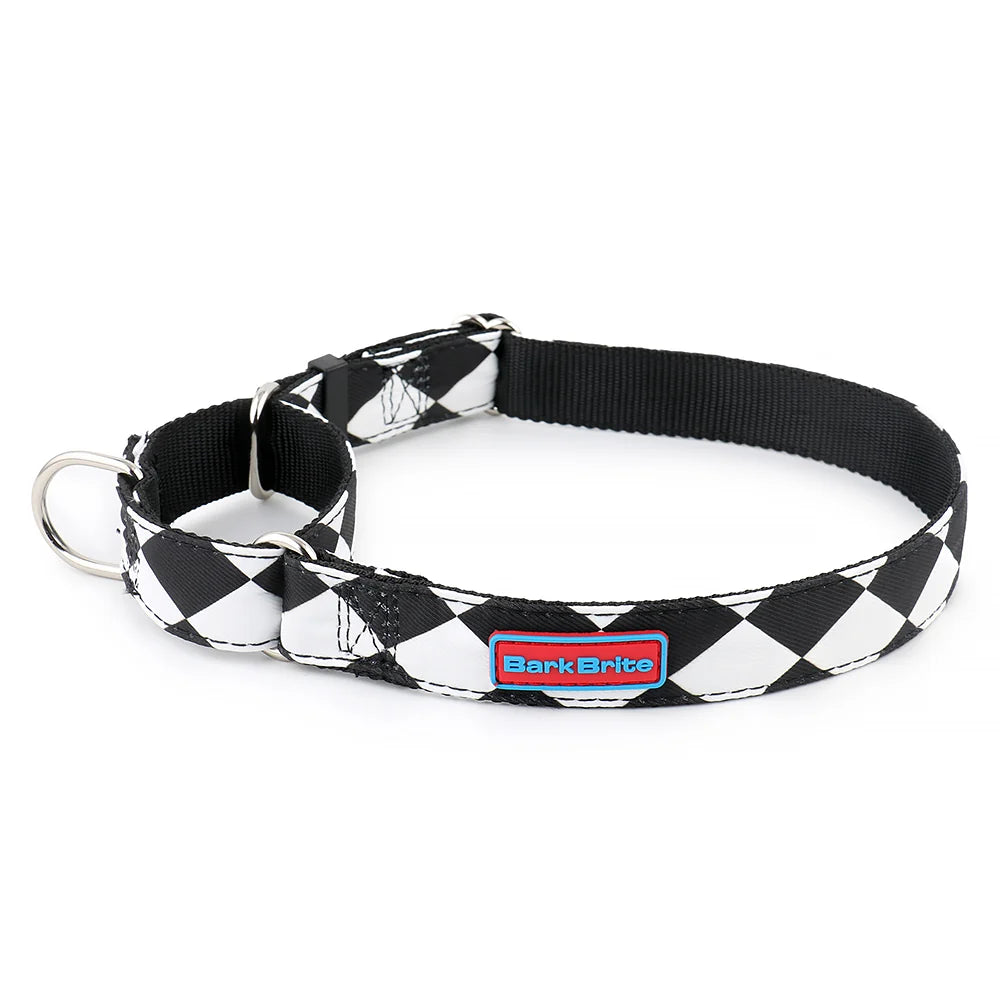 Bark Brite - Collar Martingale Black & White