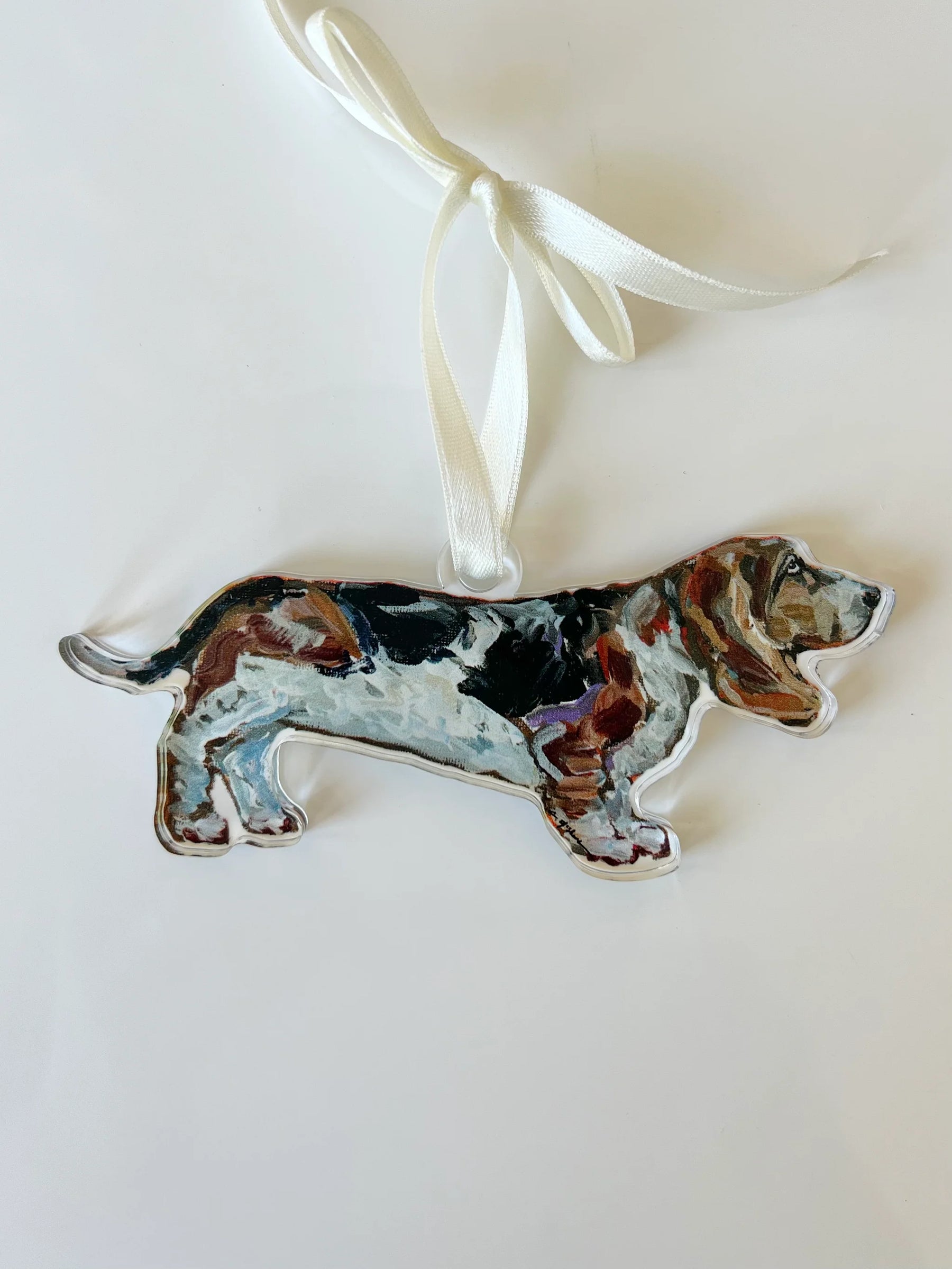 Chelsea McShane Art - Ornament Basset Hound