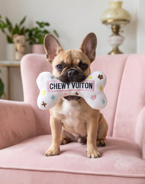 Haute Diggity Dog - White Chewy Vuiton Bone Toy