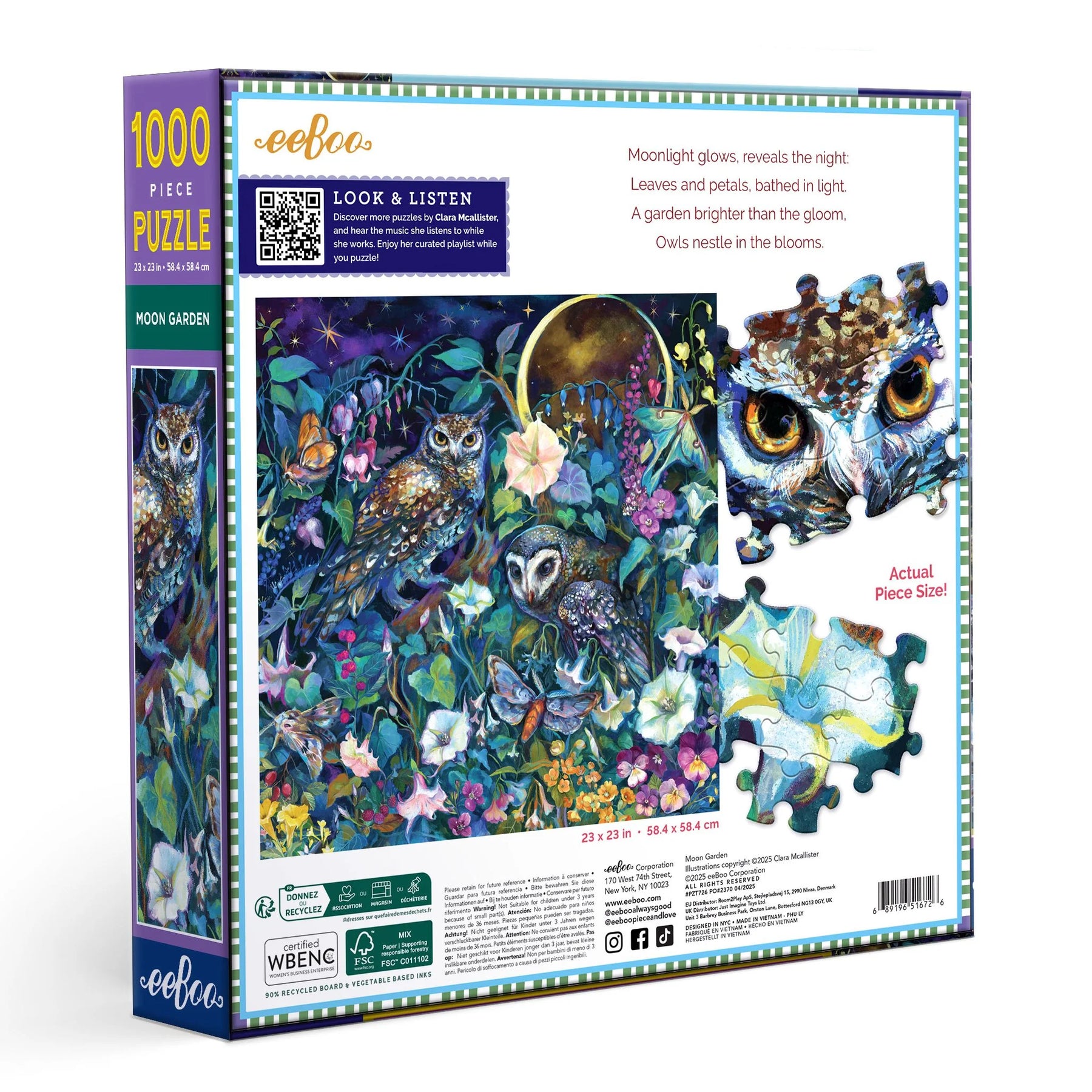 eeBoo - Moon Garden 1000 Piece Puzzle
