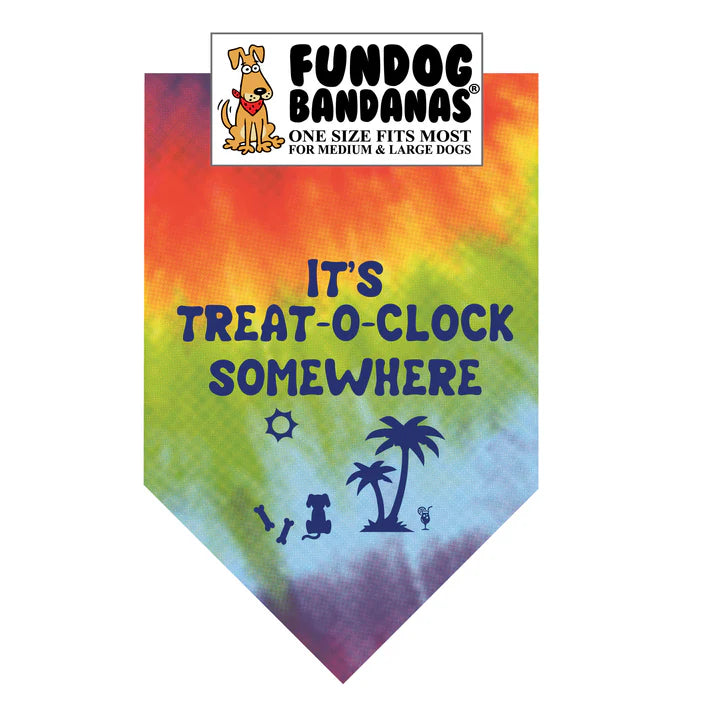FunDog Bandanas - Dog Bandana It's Treat-O-Clock Somewhere